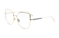 DIOR Stainless Steel Irregular Shape Eyeglass Frames Women's Gold