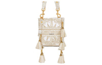 DIOR D Bubble Collection Embroidery Bucket Bag Handbag Shoulder Bag Women's Gold