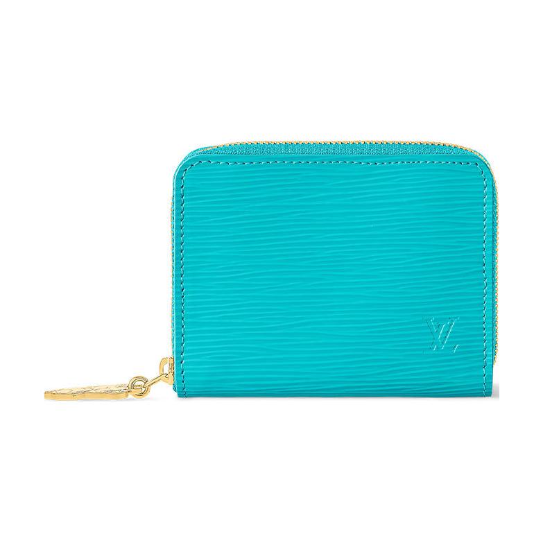 LOUIS VUITTON Takashi Murakami Village Co-Financing ZippyCOIN Cow Leather Coin Purse Women's Light Blue