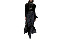 CHANEL 23 Fall And Winter Casual Long Skirts Women's Black