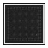 SAINT LAURENT Mulberry Silk Scarves Unisex Black/White