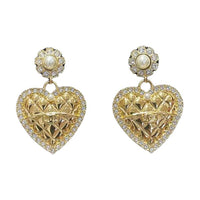 CHANEL Metal Earrings Women's Gold