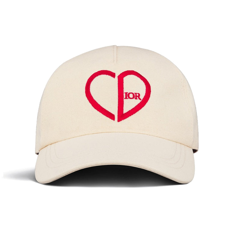 DIOR 100% Cotton Baseball Caps Women's Beige