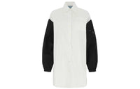 PRADA Long-Sleeved Dresses Women's Black/White