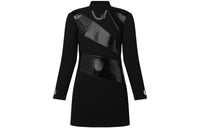 LOUIS VUITTON Long-Sleeved Dresses Women's Black