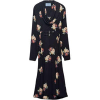 PRADA Sablé Long Sleeved Dress Women's Black