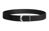 HERMES Double-Sided Design Smooth Buckle Leather Belts Men's Black Width: 3.8CM