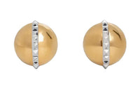 CELINE Brass Earrings Women's Gold
