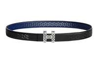 HERMES Leather Belts Women's Black/Blue