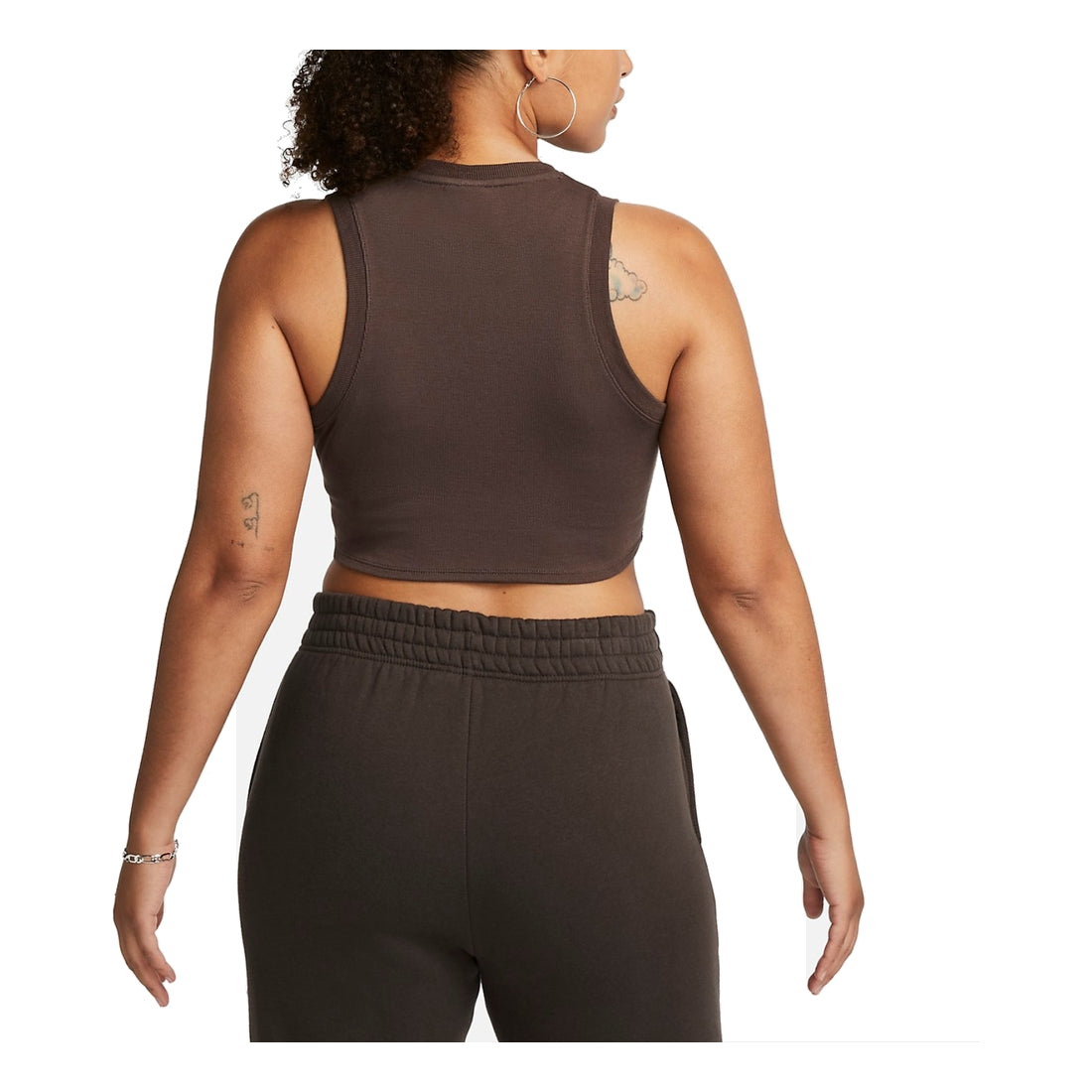 (WMNS) Nike Sportswear Essentials Ribbed Cropped Tank Top 'Brwon' FB8280-237