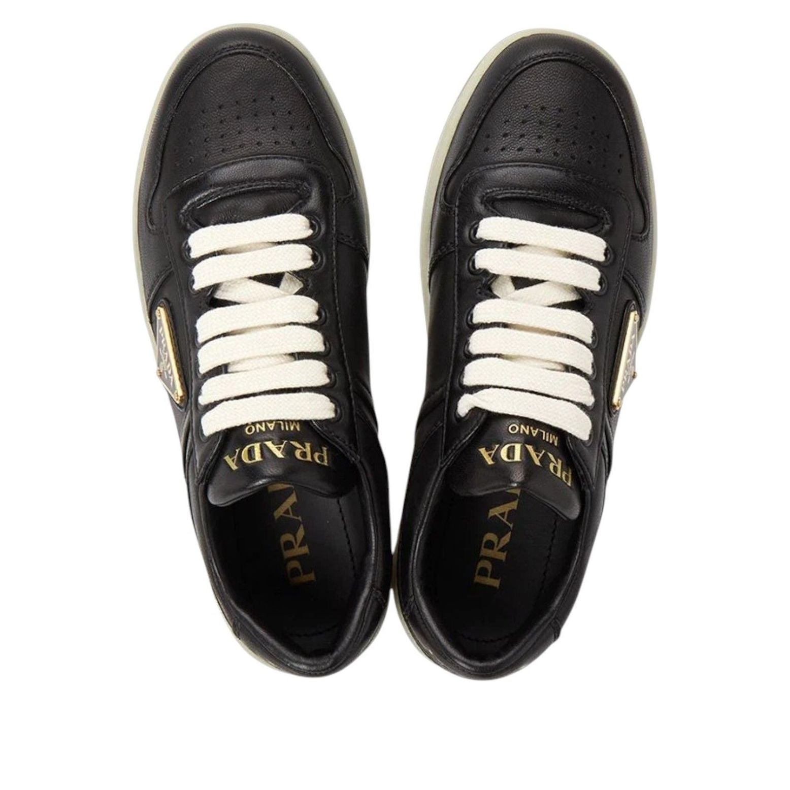 (WMNS) PRADA Downtown Leather Low 'Black Gum' 1E792M-038-F0632