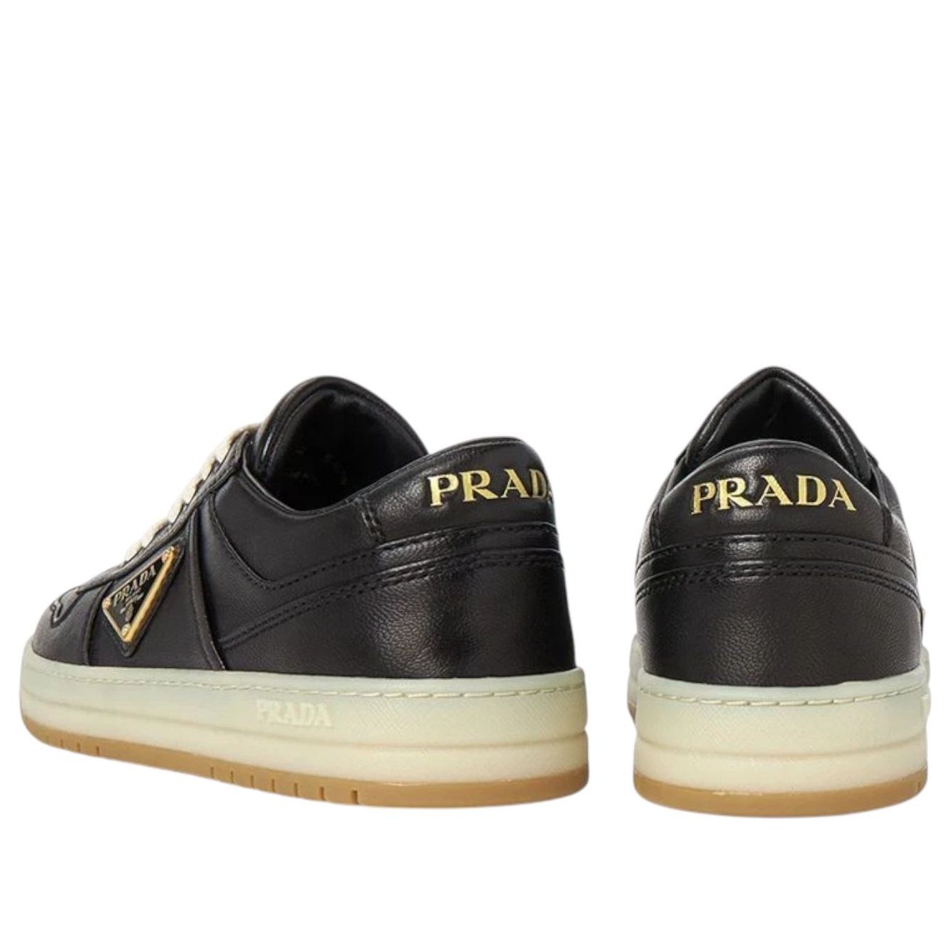 (WMNS) PRADA Downtown Leather Low 'Black Gum' 1E792M-038-F0632