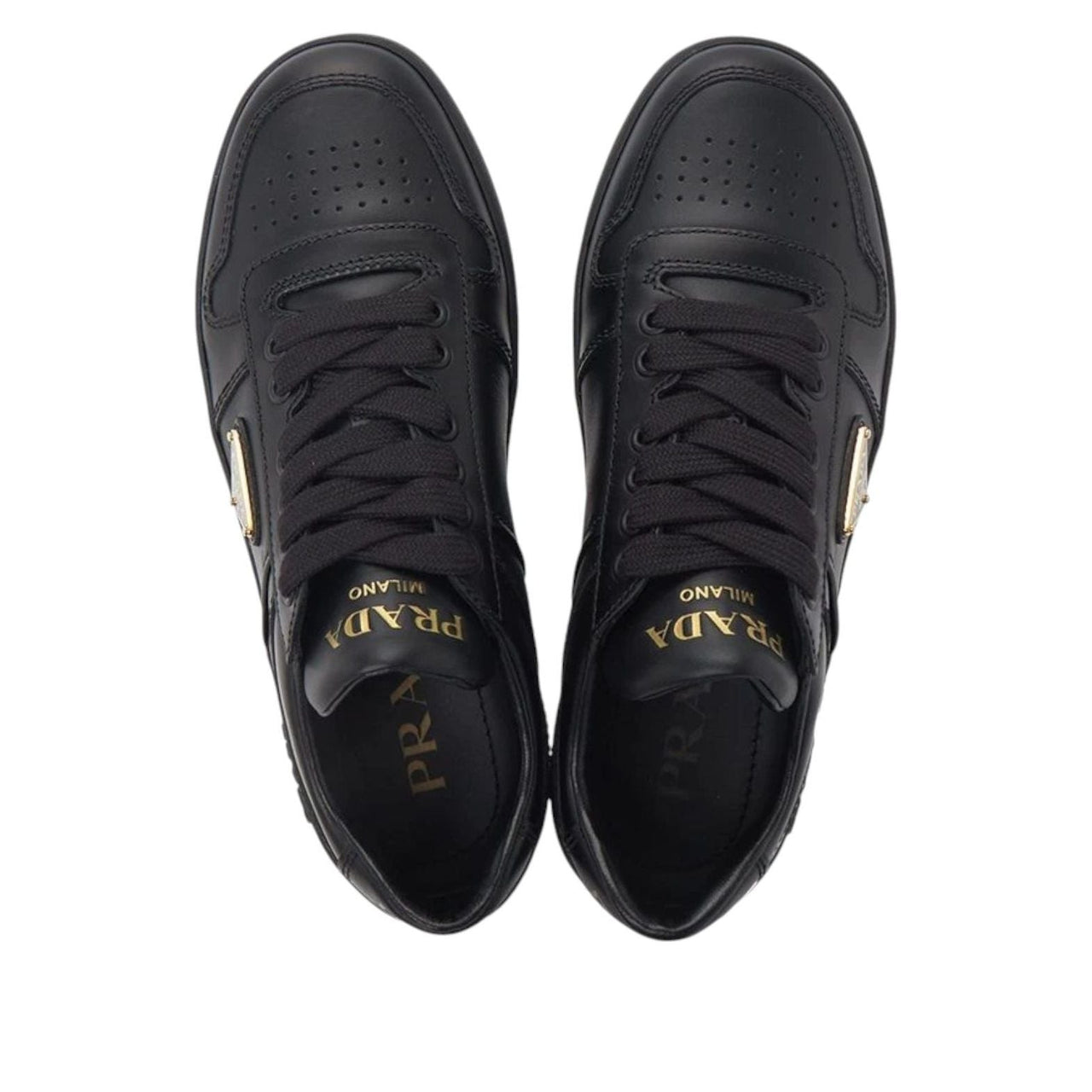 (WMNS) PRADA SS25 Downtown Leather Low 'Black' 1E792M-3LPH-F0002