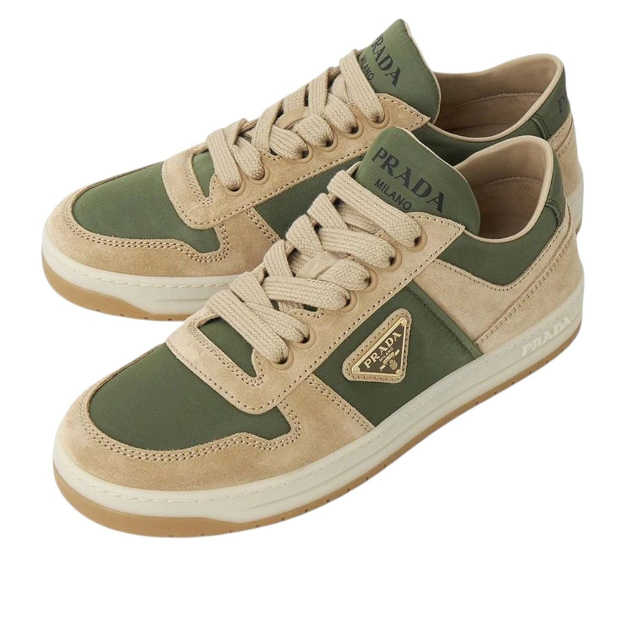(WMNS) PRADA Downtown Leather Low 'Ecru Military' 1E792M-D7R-F03TK
