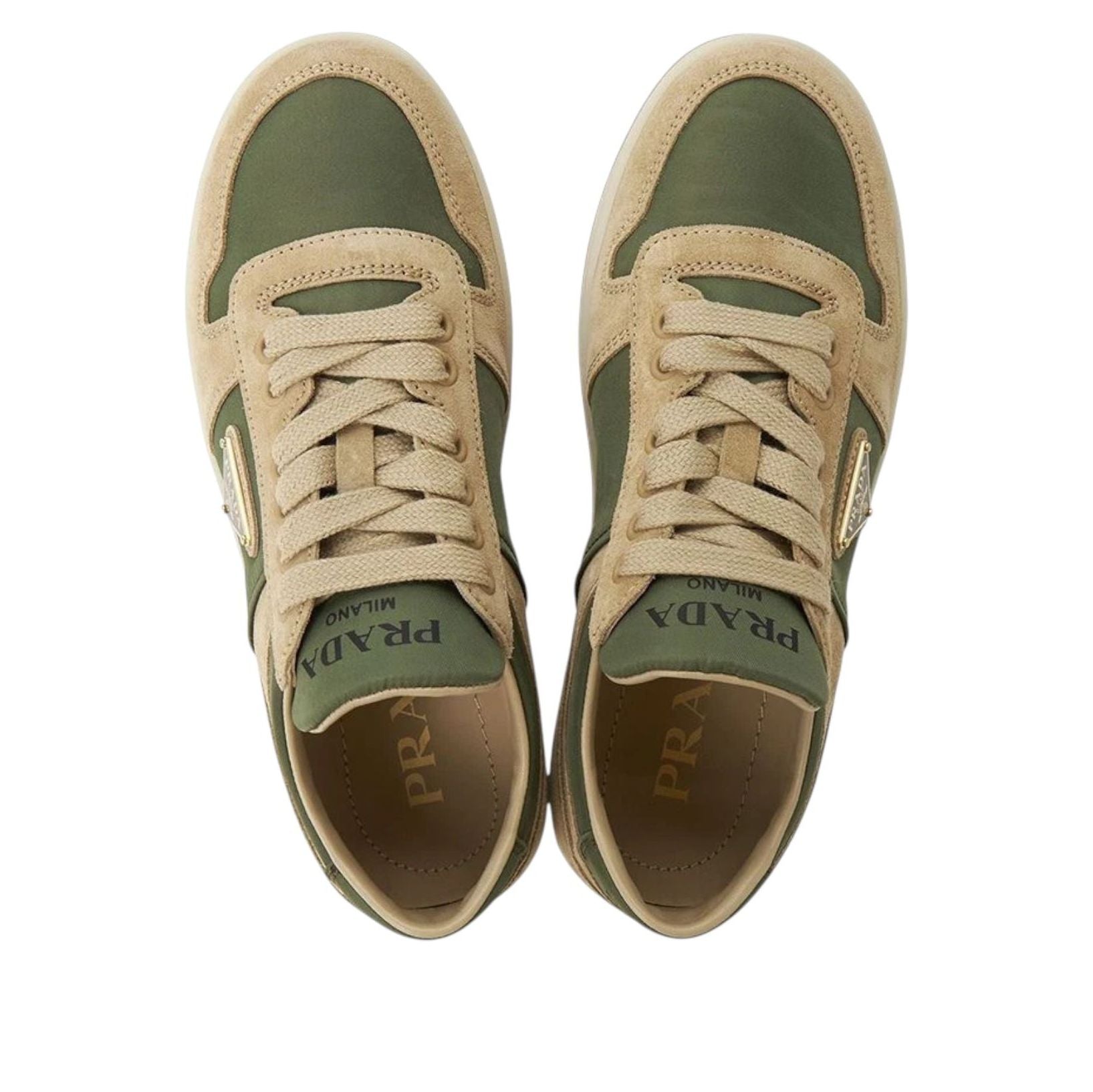 (WMNS) PRADA Downtown Leather Low 'Ecru Military' 1E792M-D7R-F03TK