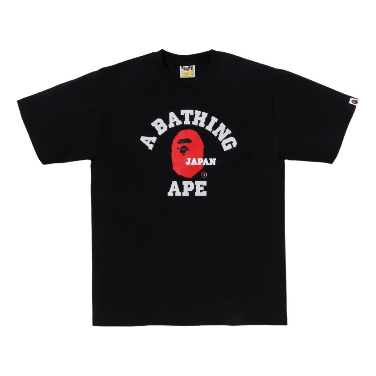 A Bathing Ape Japan College Tee 'Black' 1K22-110-019-BLACK
