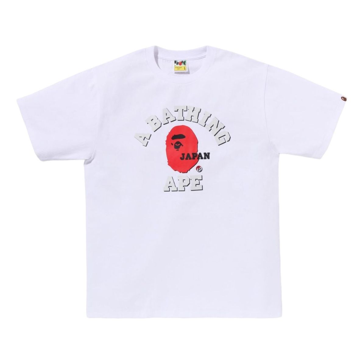 A Bathing Ape Japan College Tee 'White' 1K22-110-019-WHITE