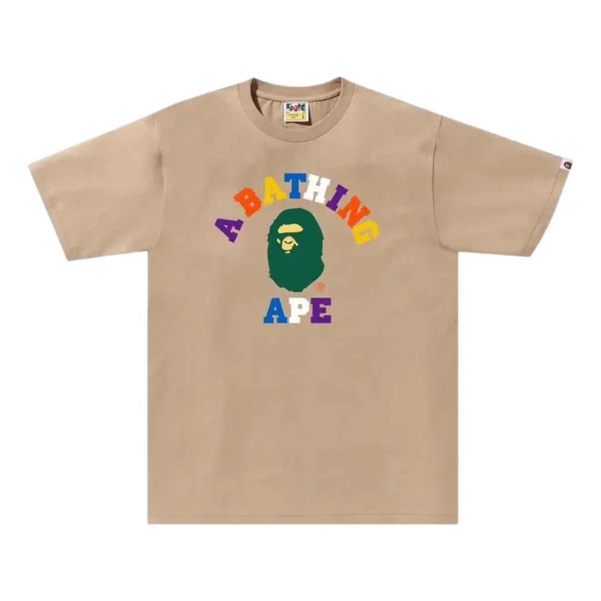 A Bathing Ape Colors College Tee 'Beige' 1K30-110-014-BEIGE