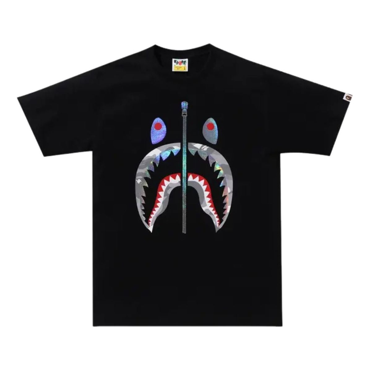 A Bathing Ape City Camo Shark Tee 'Black Grey'  1K30-110-026-BLACK