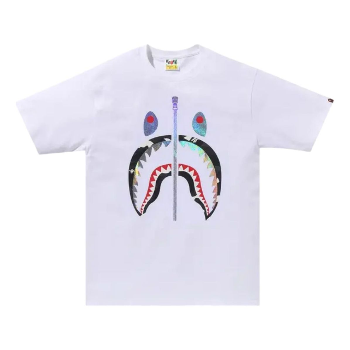 A Bathing Ape City Camo Shark Tee 'White Black'  1K30-110-026-WHTBLACK