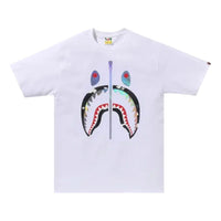 A Bathing Ape City Camo Shark Tee 'White Black'  1K30-110-026-WHTBLACK