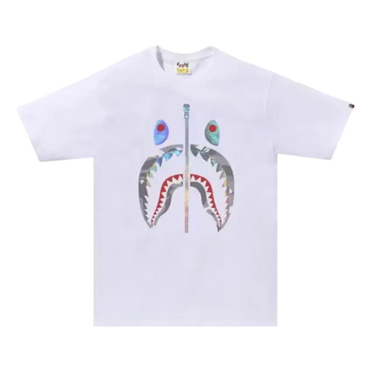 A Bathing Ape City Camo Shark Tee 'White Grey'  1K30-110-026-WHTGREY