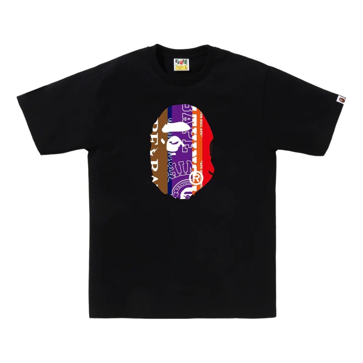 A Bathing Ape Fans Scarf Ape Head Tee 'Black'  1K30-110-313-BLACK