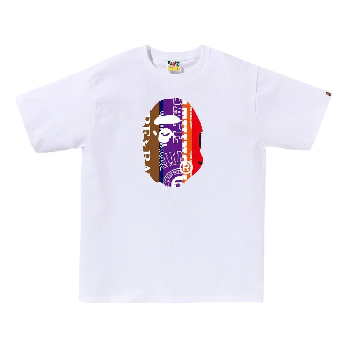 A Bathing Ape Fans Scarf Ape Head Tee 'White' 1K30-110-313-WHITE
