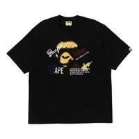 A Bathing Ape Hand Draw Graphic Relaxed Fit Tee 'Black' 1K30-110-326-BLACK
