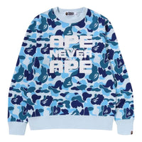 A Bathing Ape ABC Camo Asnka Crewneck 'Blue' 1K30-113-009-BLUE
