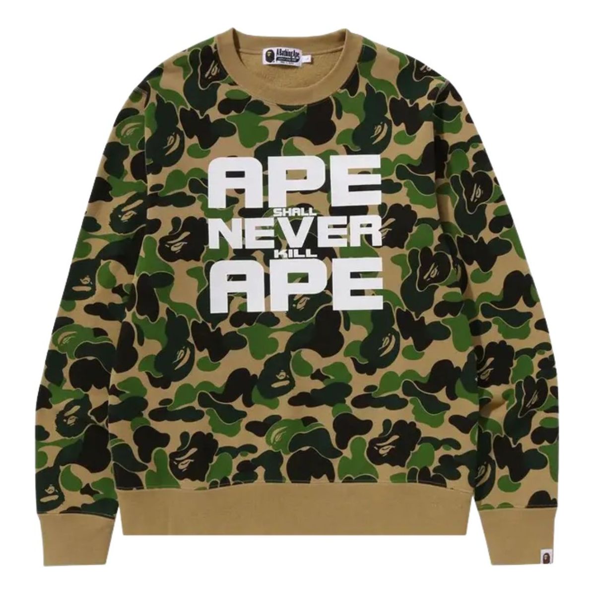 A Bathing Ape ABC Camo Asnka Crewneck 'Green' 1K30-113-009-GREEN