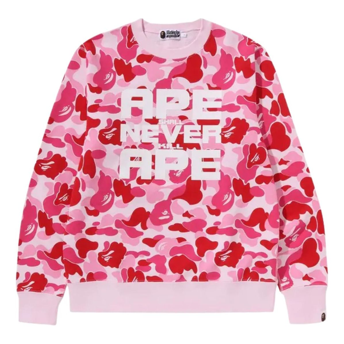 A Bathing Ape ABC Camo Asnka Crewneck 'Pink' 1K30-113-009-PINK