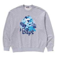 A Bathing Ape Floral Ape Head Crewneck 'Gray' 1K30-113-310-GRAY