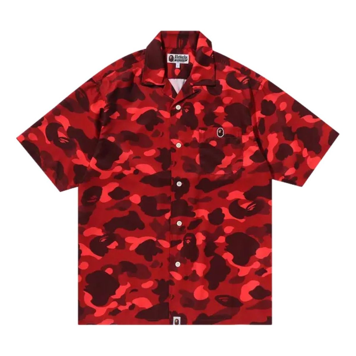 A Bathing Ape Color Camo Ape Head One Point Shirt 'Red' 1K30-132-001-RED
