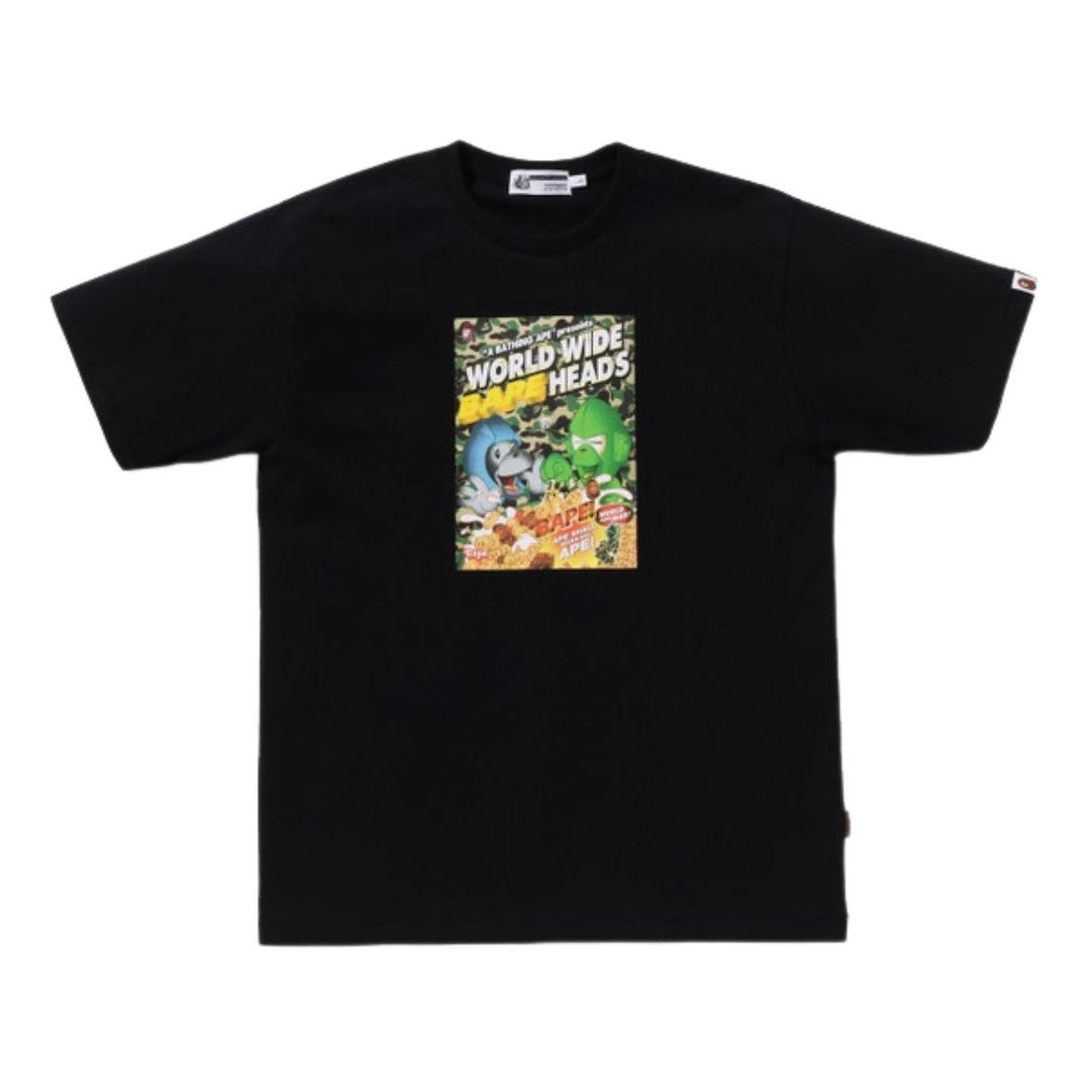 A Bathing Ape Heads Flyer Tee 'Black' 1K70-109-007-BLACK