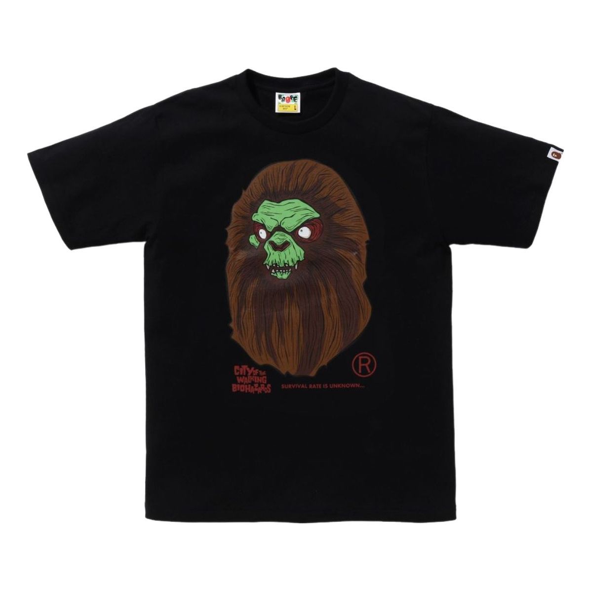 A Bathing Ape Horror Mad Face Tee 'Black' 1K70-110-018-BLACK