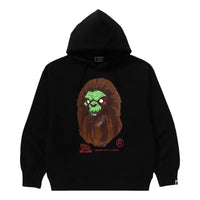 A Bathing Ape Horror Mad Face Relaxed Fit Pullover Hoodie 'Black' 1K70-114-003