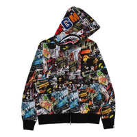 A Bathing Ape Flyer Pattern Shark Full Zip Hodie 'Multicolor' 1K70-115-004