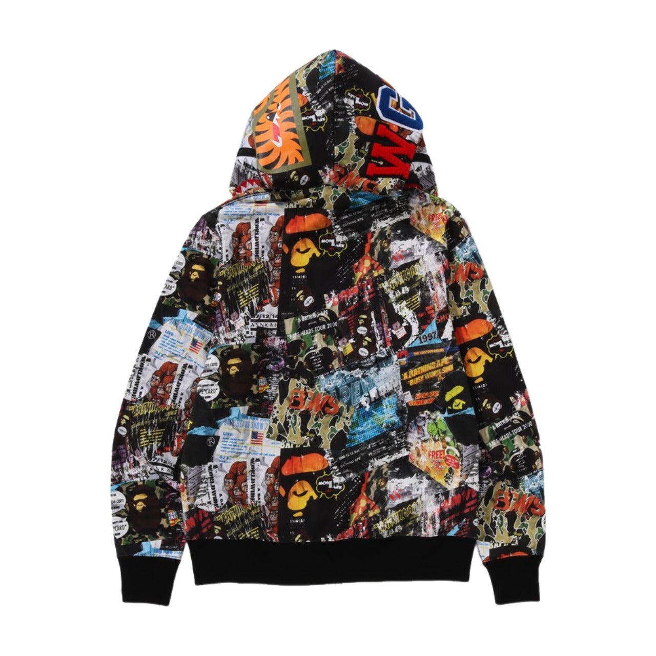 A Bathing Ape Flyer Pattern Shark Full Zip Hodie 'Multicolor' 1K70-115-004