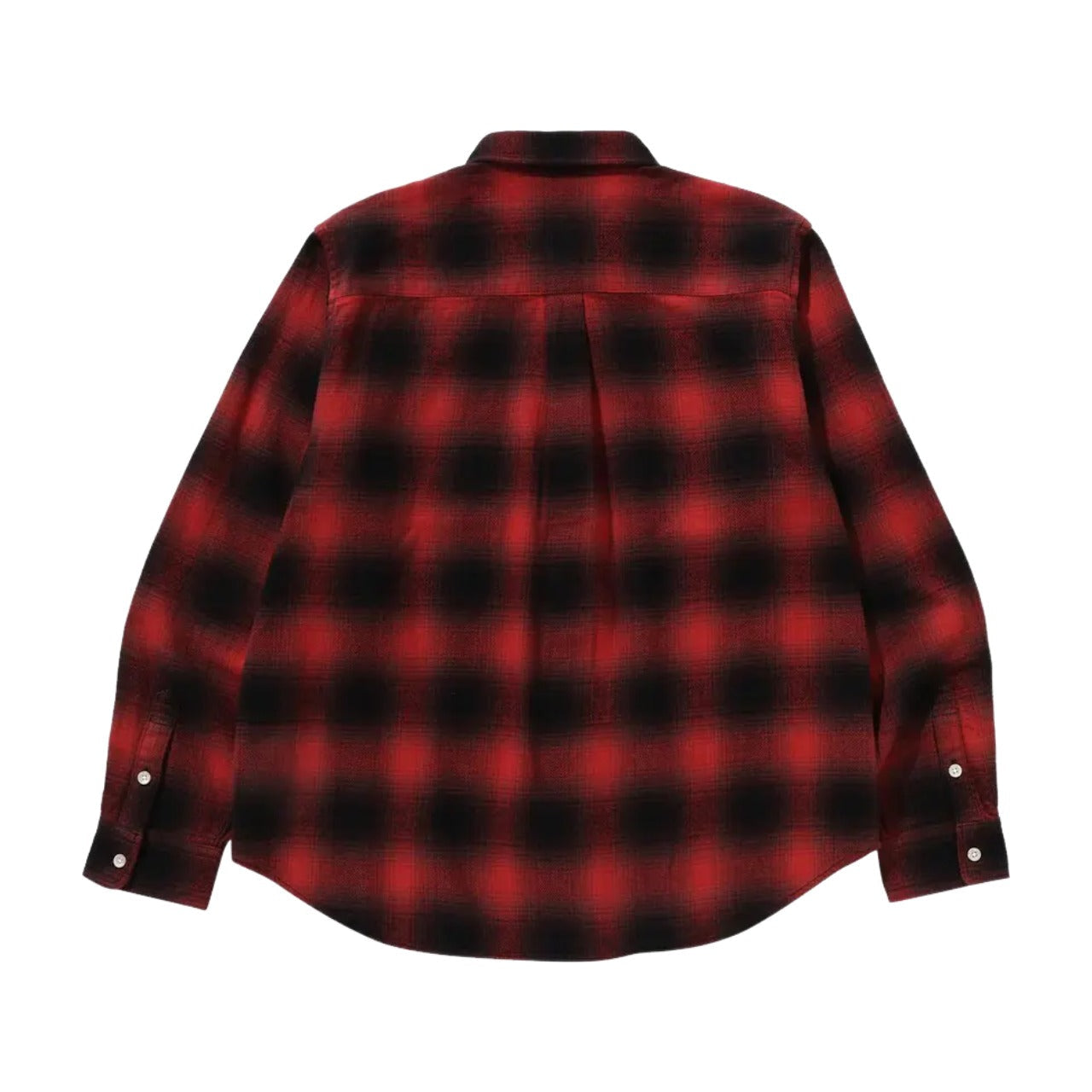 A Bathing Ape One Point Ombre Check Relaxed Fit Long-Sleeve Shirt 'Red' 1K70-131-002