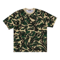 A Bathing Ape Marbling Camo One Point Relaxed Fit Tee 'Green' 1K80-109-305-GREEN
