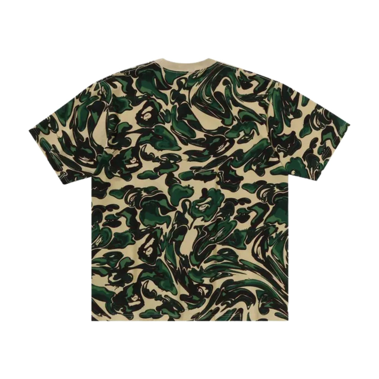 A Bathing Ape Marbling Camo One Point Relaxed Fit Tee 'Green' 1K80-109-305-GREEN