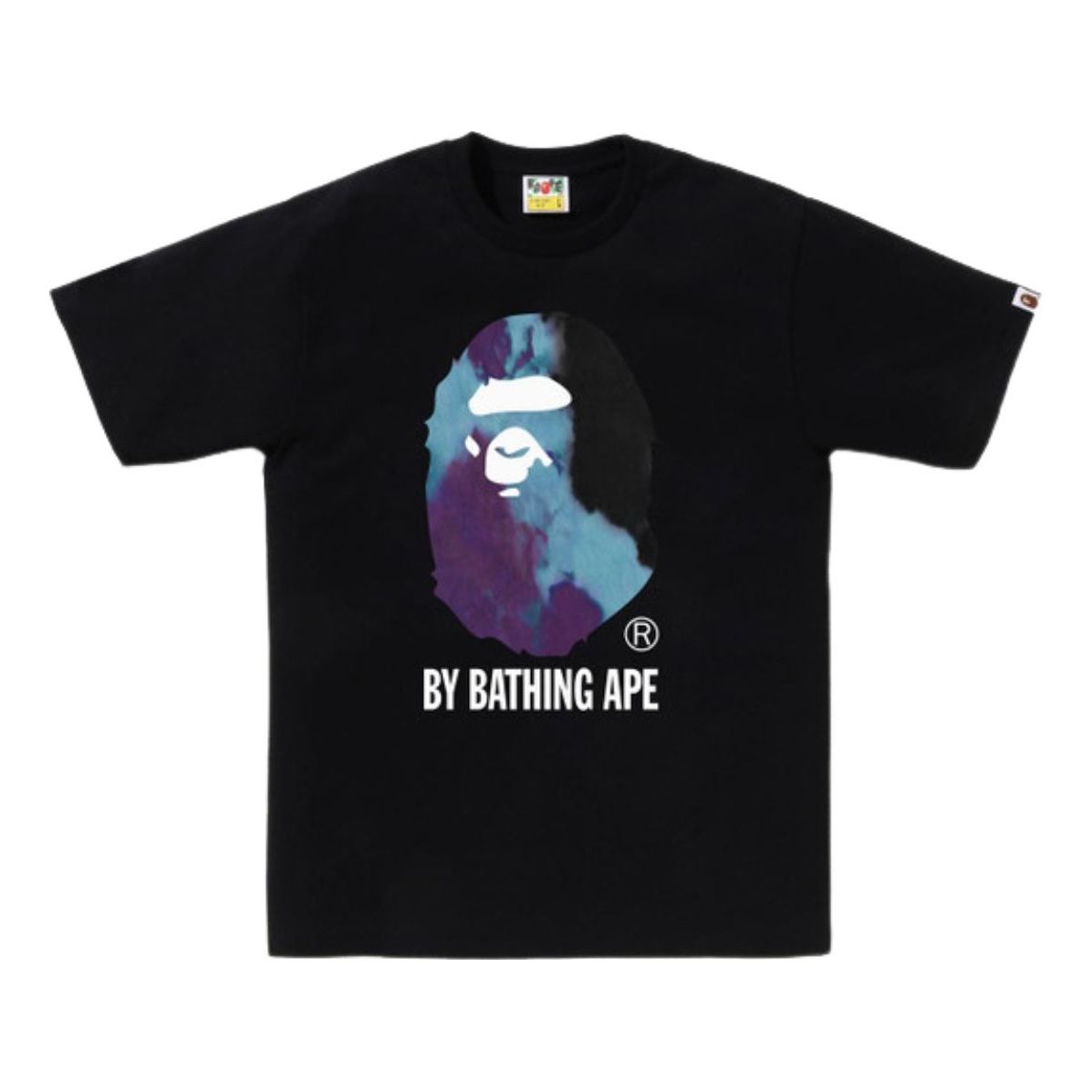 A Bathing Ape Tie Dye College Tee 'Black Black' 1K80-110-032-BKXBK