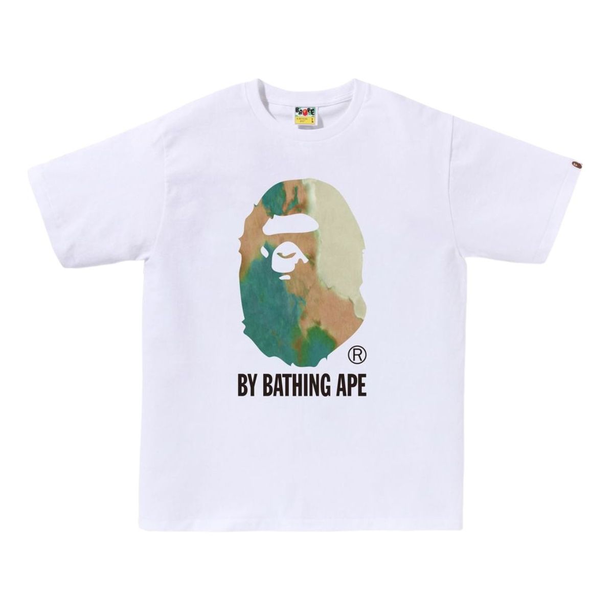 A Bathing Ape Tie Dye by Bathing Ape Tee 'White Beige' 1K80-110-033-WHXBG
