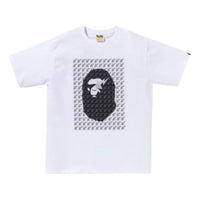 A Bathing Ape Sta Houndstooth Ape Head Tee 'White Black' 1K80-110-035-WHXBK