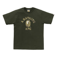 A Bathing Ape Bitmap College Tee 'Olivedrab' 1K80-110-039-OLIVE