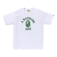 A Bathing Ape Bitmap College Tee 'White' 1K80-110-039-WHITE