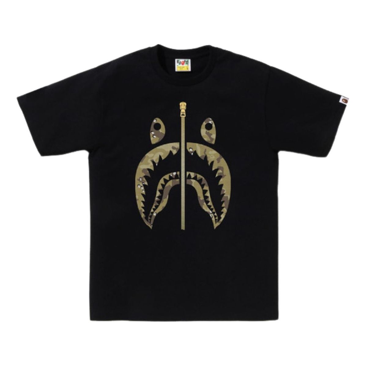 A Bathing Ape Bitmap Shark Tee 'Black' 1K80-110-040-BLACK
