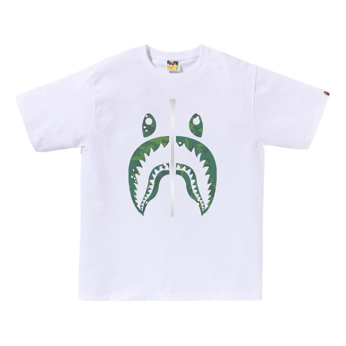 A Bathing Ape Bitmap Shark Tee 'White' 1K80-110-040-WHITE