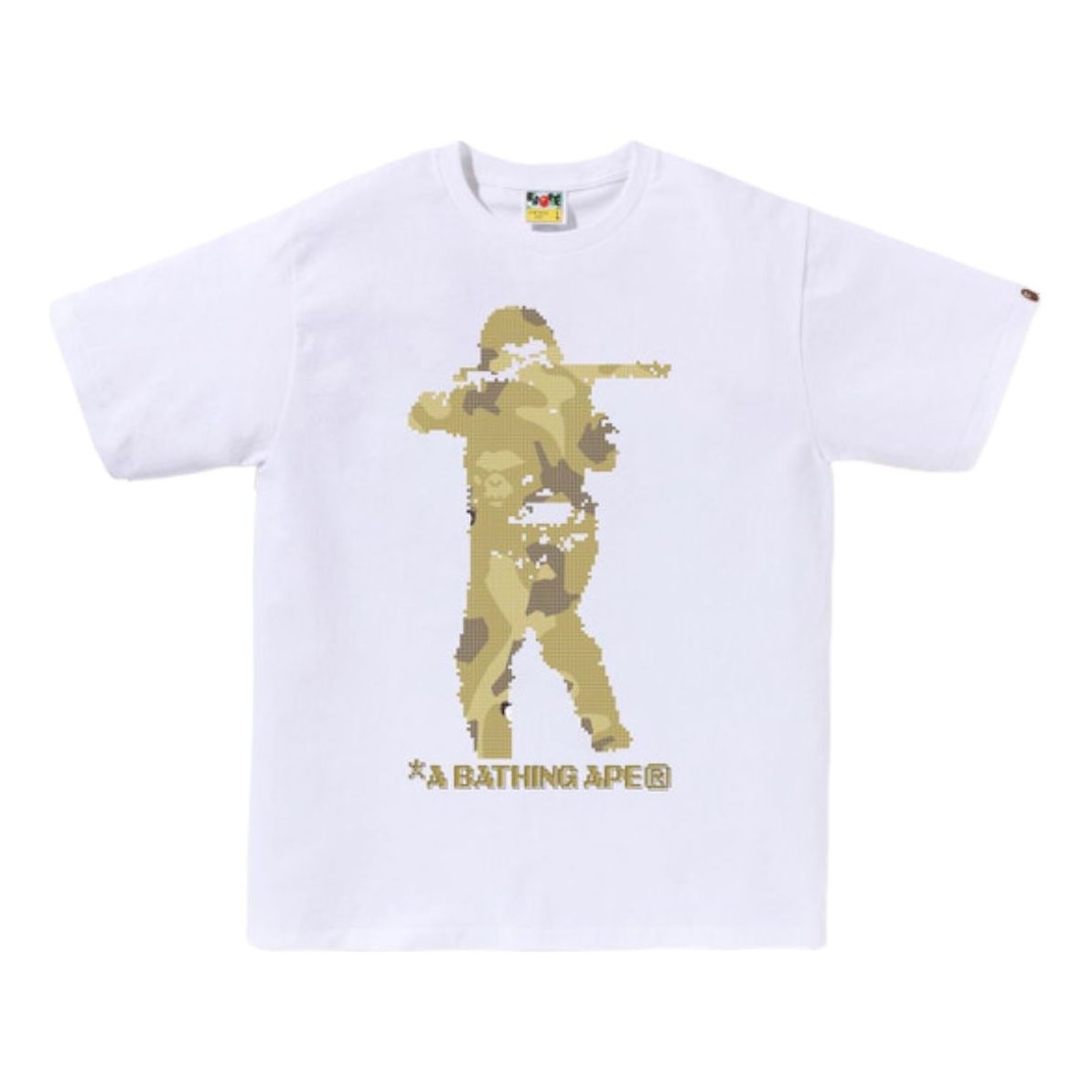 A Bathing Ape Bitmap Soldier Tee 'White' 1K80-110-042-WHITE